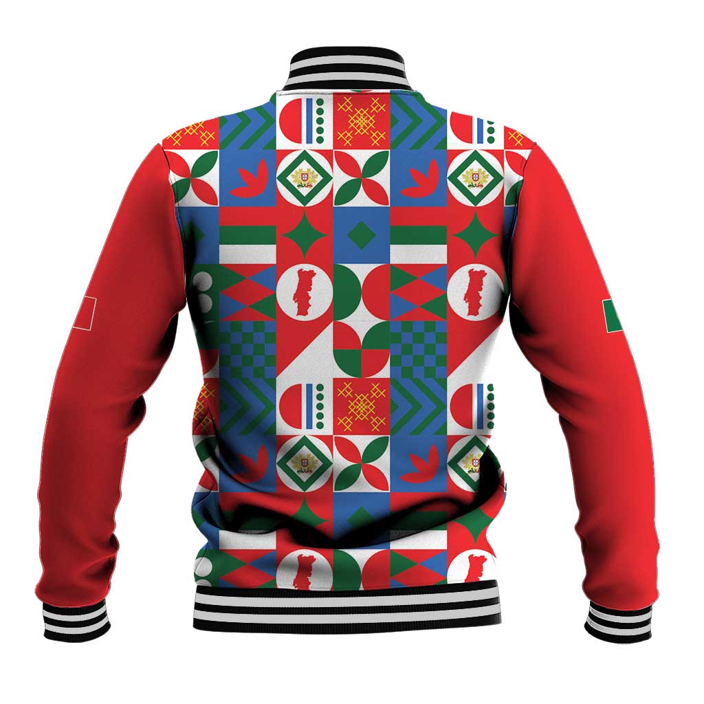 Portugal Football Baseball Jacket Patchwork National Flag Design - Wonder Print Shop