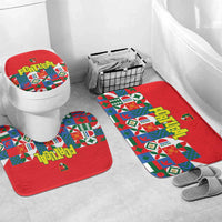 Portugal Football Bathroom Set Patchwork National Flag Design - Wonder Print Shop