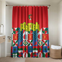 Portugal Football Bathroom Set Patchwork National Flag Design - Wonder Print Shop