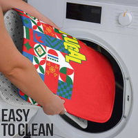 Portugal Football Bathroom Set Patchwork National Flag Design - Wonder Print Shop