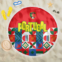 Portugal Football Beach Blanket Patchwork National Flag Design - Wonder Print Shop