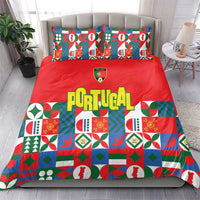 Portugal Football Bedding Set Patchwork National Flag Design - Wonder Print Shop