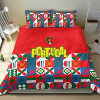 Portugal Football Bedding Set Patchwork National Flag Design - Wonder Print Shop