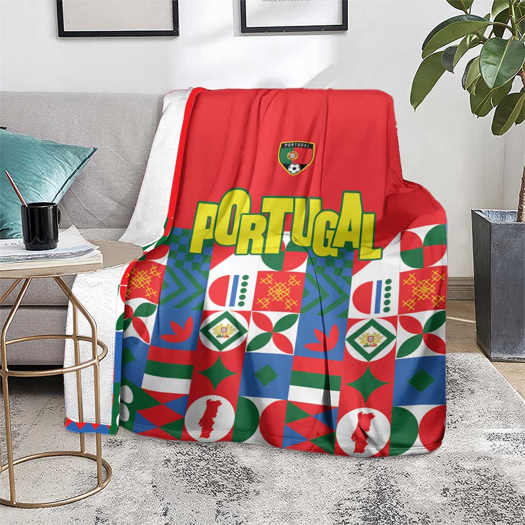 Portugal Football Blanket Patchwork National Flag Design - Wonder Print Shop