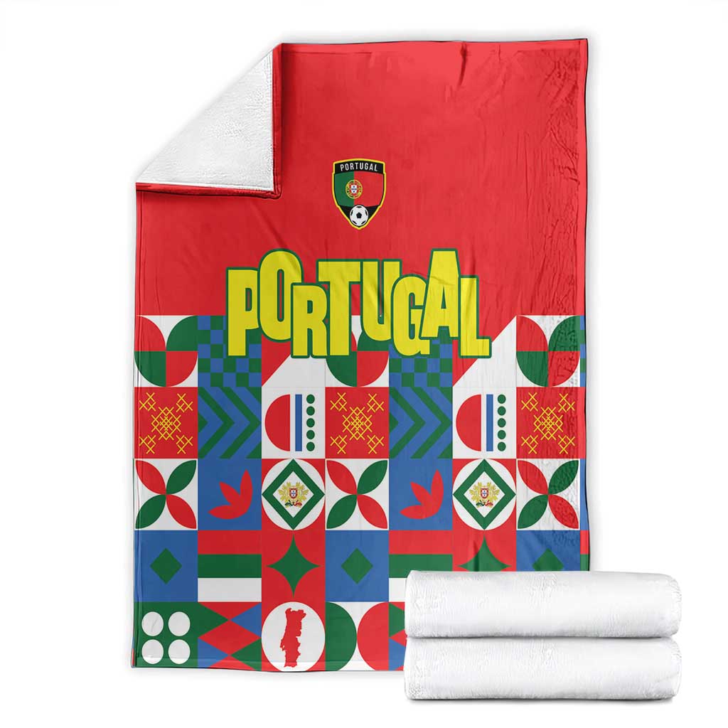 Portugal Football Blanket Patchwork National Flag Design - Wonder Print Shop