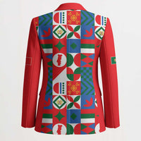 Portugal Football Blazer Patchwork National Flag Design - Wonder Print Shop