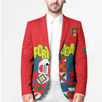 Portugal Football Blazer Patchwork National Flag Design - Wonder Print Shop