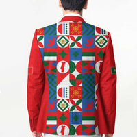 Portugal Football Blazer Patchwork National Flag Design - Wonder Print Shop