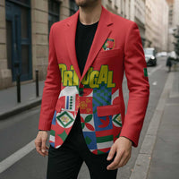 Portugal Football Blazer Patchwork National Flag Design - Wonder Print Shop