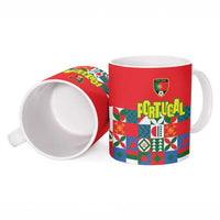 Portugal Football Ceramic Mug Patchwork National Flag Design - Wonder Print Shop