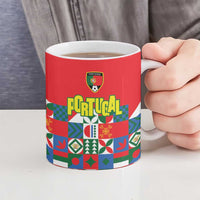 Portugal Football Ceramic Mug Patchwork National Flag Design - Wonder Print Shop