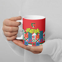 Portugal Football Ceramic Mug Patchwork National Flag Design - Wonder Print Shop