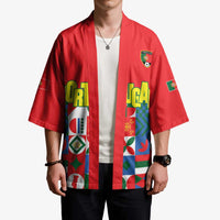 Portugal Football Kimono Patchwork National Flag Design - Wonder Print Shop