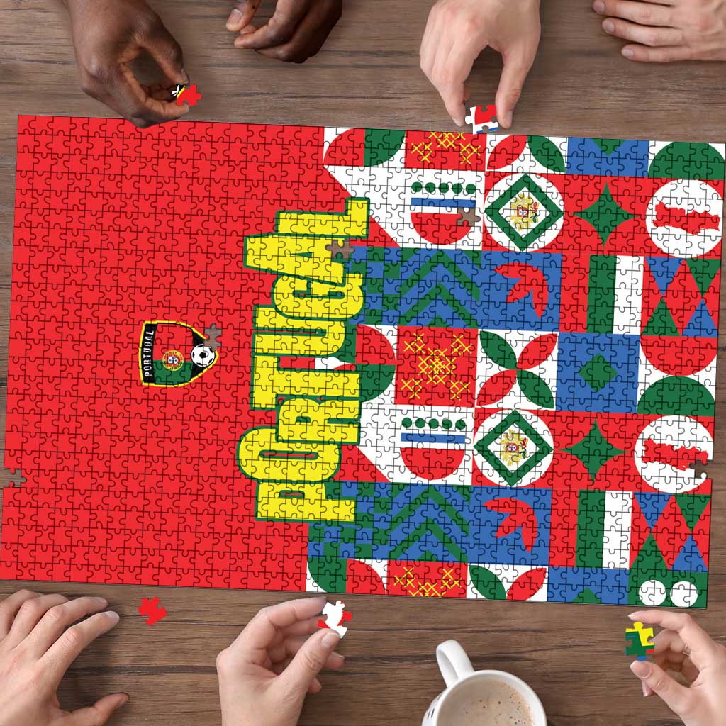 Portugal Football Puzzle Patchwork National Flag Design - Wonder Print Shop