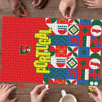 Portugal Football Puzzle Patchwork National Flag Design - Wonder Print Shop