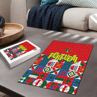 Portugal Football Puzzle Patchwork National Flag Design - Wonder Print Shop