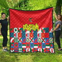 Portugal Football Quilt Patchwork National Flag Design - Wonder Print Shop