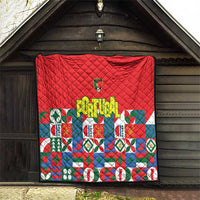 Portugal Football Quilt Patchwork National Flag Design - Wonder Print Shop