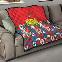 Portugal Football Quilt Patchwork National Flag Design - Wonder Print Shop