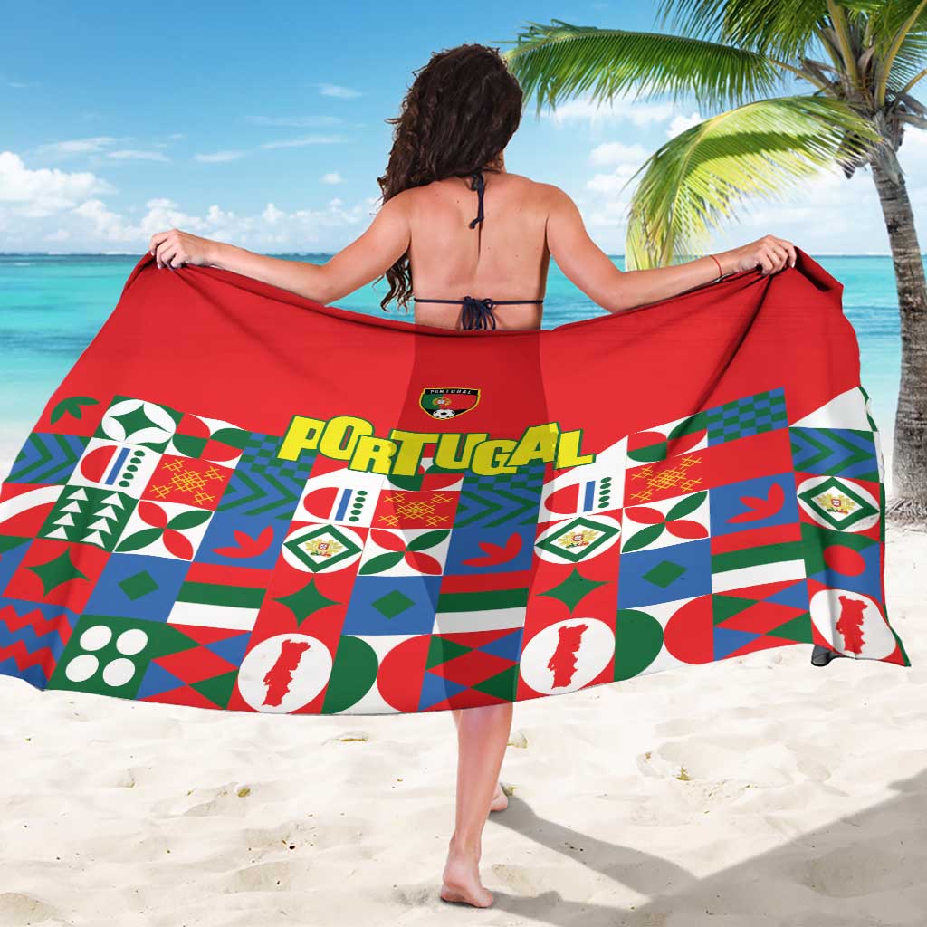 Portugal Football Sarong Patchwork National Flag Design - Wonder Print Shop