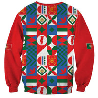Portugal Football Sweatshirt Patchwork National Flag Design - Wonder Print Shop