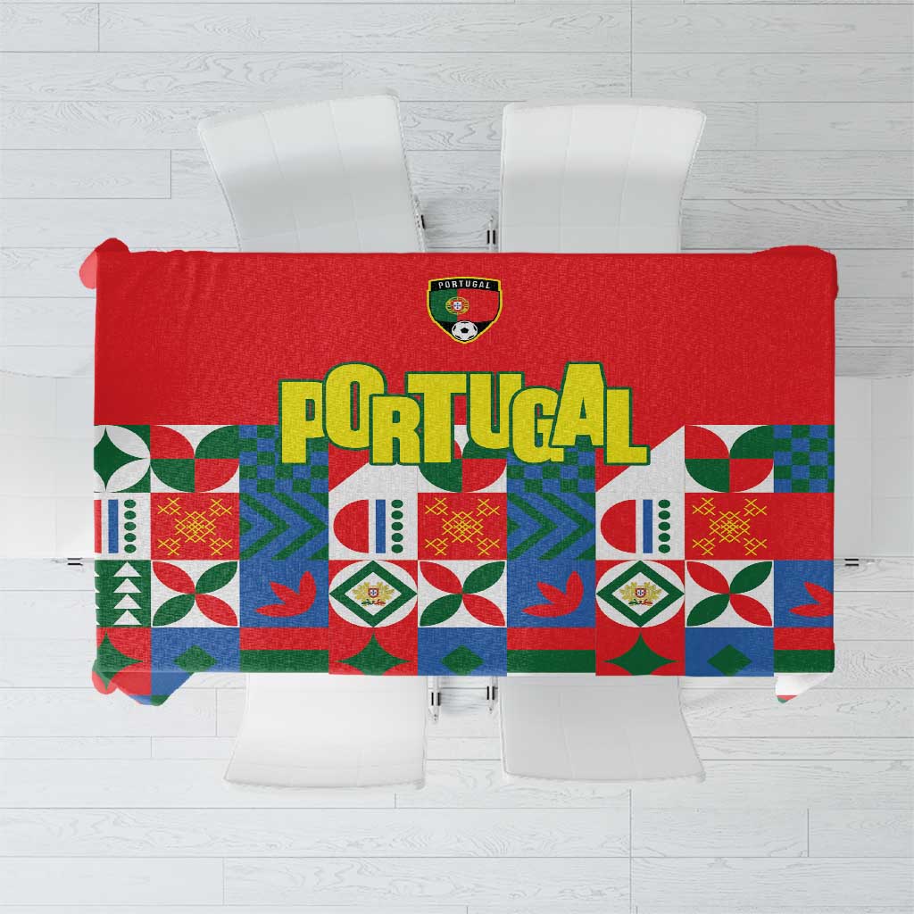 Portugal Football Tablecloth Patchwork National Flag Design - Wonder Print Shop