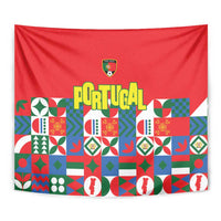 Portugal Football Tapestry Patchwork National Flag Design - Wonder Print Shop