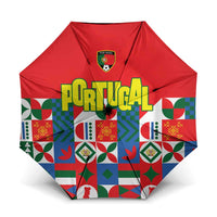 Portugal Football Umbrella Patchwork National Flag Design - Wonder Print Shop