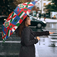Portugal Football Umbrella Patchwork National Flag Design - Wonder Print Shop