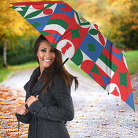 Portugal Football Umbrella Patchwork National Flag Design - Wonder Print Shop