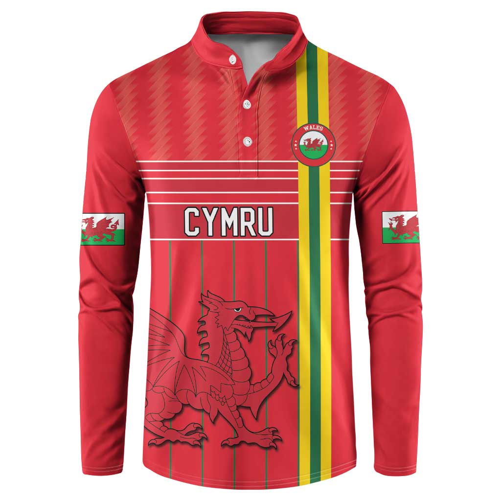 Custom World Football 2026 Wales Button Sweatshirt Cymru Together Stronger - Wonder Print Shop