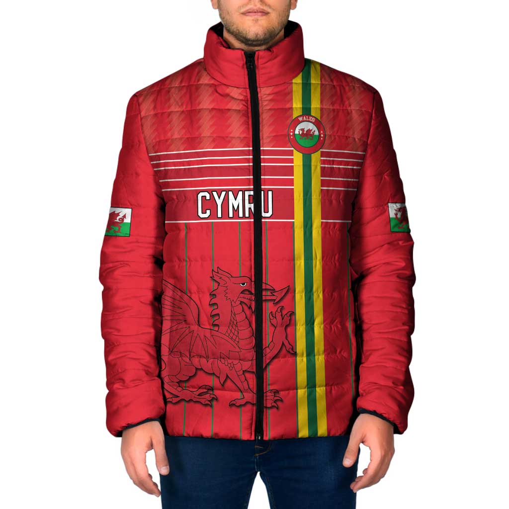 Custom World Football 2026 Wales Padded Jacket Cymru Together Stronger - Wonder Print Shop