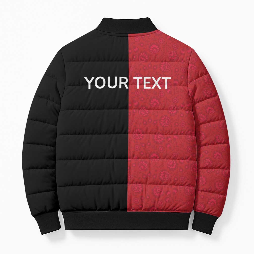 Personalized Poland Pierogi Bomber Puffer Jacket Polish National Dumplings