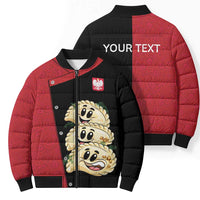 Personalized Poland Pierogi Bomber Puffer Jacket Polish National Dumplings