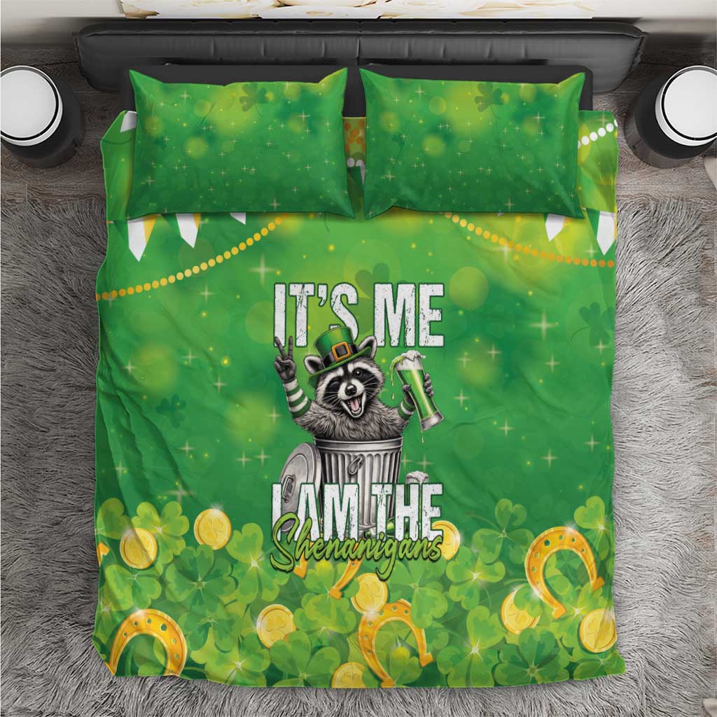 Funny Raccoon St Patrick's Day Bedding Set It's Me I Am the Shenanigans
