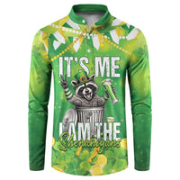 Funny Raccoon St Patrick's Day Button Sweatshirt It's Me I Am the Shenanigans