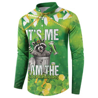 Funny Raccoon St Patrick's Day Button Sweatshirt It's Me I Am the Shenanigans