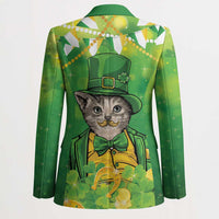 Funny Cat St Patrick's Day Blazer Irish Leprechaun Lucky Cat