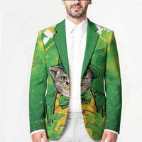 Funny Cat St Patrick's Day Blazer Irish Leprechaun Lucky Cat