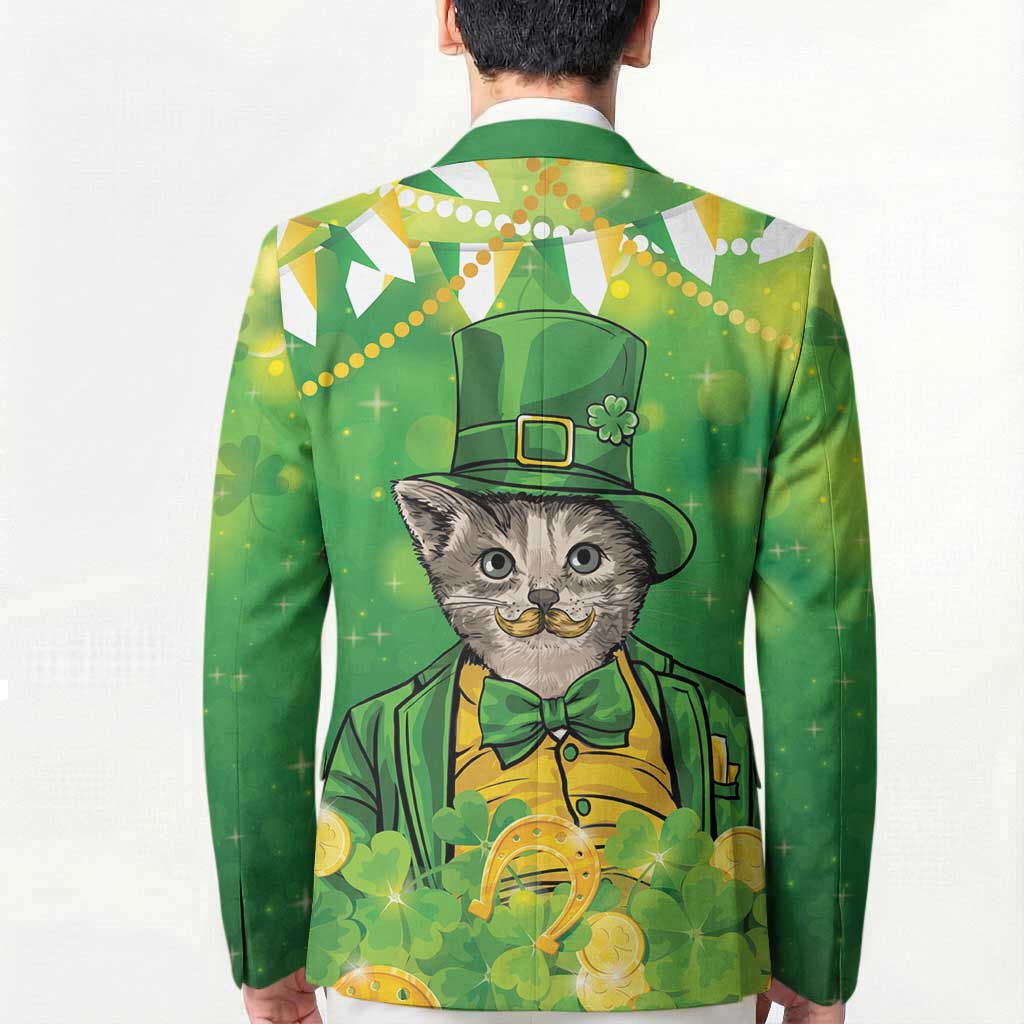 Funny Cat St Patrick's Day Blazer Irish Leprechaun Lucky Cat