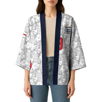 Custom World Football 2026 England Kimono Three Lions Monogram White Glory