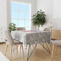 Custom World Football 2026 England Tablecloth Three Lions Monogram White Glory