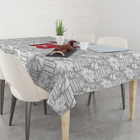 Custom World Football 2026 England Tablecloth Three Lions Monogram White Glory