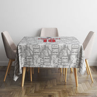 Custom World Football 2026 England Tablecloth Three Lions Monogram White Glory