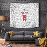 Custom World Football 2026 England Tapestry Three Lions Monogram White Glory