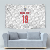 Custom World Football 2026 England Tapestry Three Lions Monogram White Glory