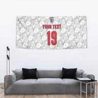 Custom World Football 2026 England Tapestry Three Lions Monogram White Glory