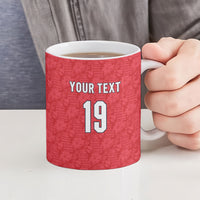 Custom World Football 2026 England Ceramic Mug Three Lions Monogram Red Glory