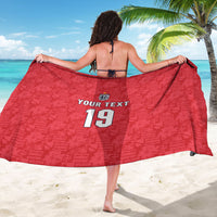 Custom World Football 2026 England Sarong Three Lions Monogram Red Glory