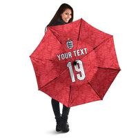 Custom World Football 2026 England Umbrella Three Lions Monogram Red Glory